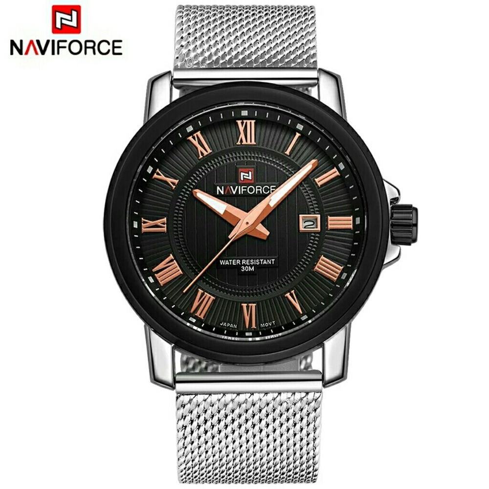1 LEFT! NWT MEN'S WATERPROOF STAINLESS STEEL WATCH - Picture 3 of 8